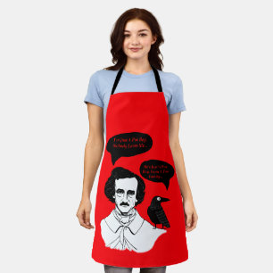 Delantal Edgar Allan Poe Boy y Raven