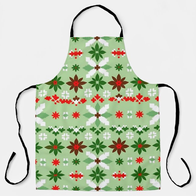 Delantal Edición de Navidad 4 de Fair Isle escandinavo (Anverso)