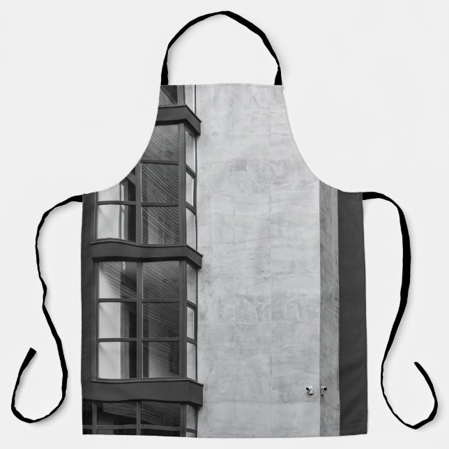 DELANTAL EDIFICIO DE CONCRETO GRIS CON VENTANA DE VIDRIO (Anverso)