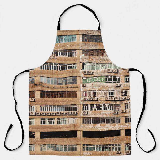 DELANTAL EDIFICIO DE CONCRETO MARRÓN (Anverso)