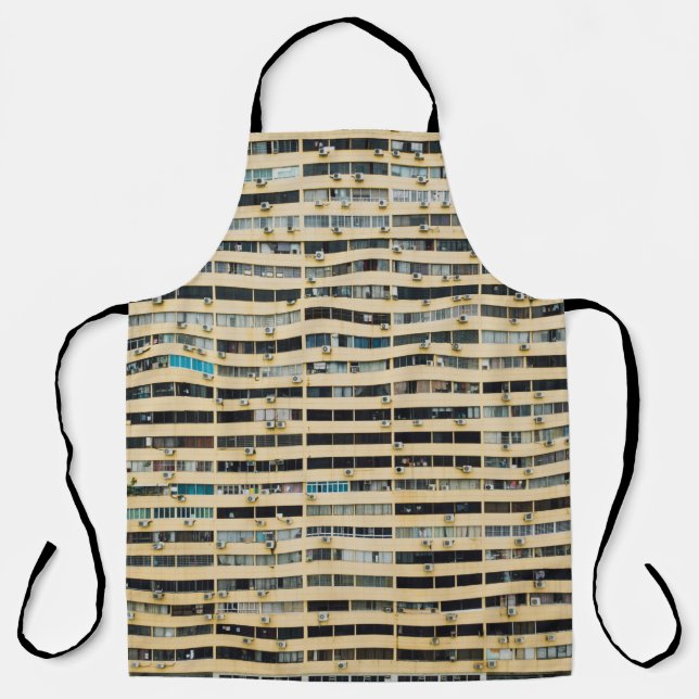 Delantal Edificio de hormigón marrón y blanco (Anverso)