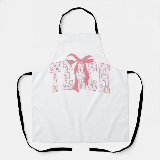 Delantal Educadores de diseño de lápiz Coquette Bow (Anverso)