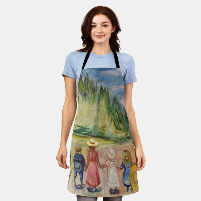 Delantal Edvard Munch - El bosque de cuento de hadas (Gastado)