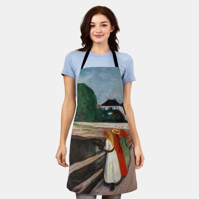 Delantal Edvard Munch - Los Chicas en el puente (Gastado)