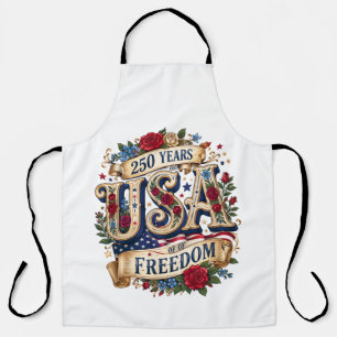 Delantal EE. UU. 250 años de libertad floral americana