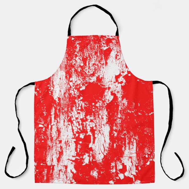 Delantal Efecto de pincel de tinta de ilustracion abstracto (Anverso)