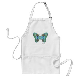 Delantal Efecto de vidrio de mariposa joyada