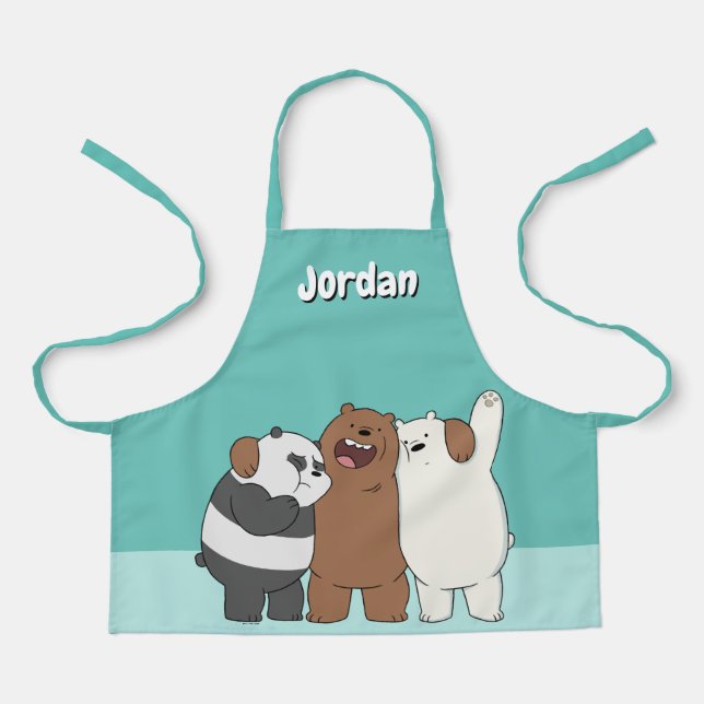 Delantal El abrazo del grupo Bare Bears (Anverso)