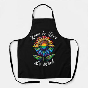 Delantal El amor es amor el arcoiris girasol LGBT+ Lesbiana
