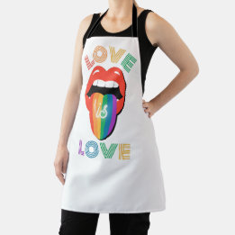 Delantal El amor es el amor el mes del orgullo LGBTQ colori