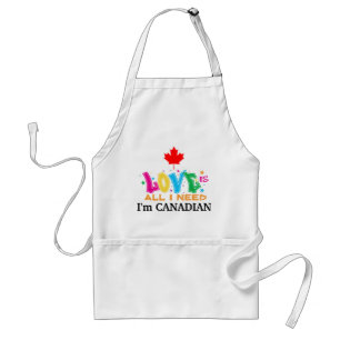 Delantal El amor es todo lo que necesito - soy canadiense