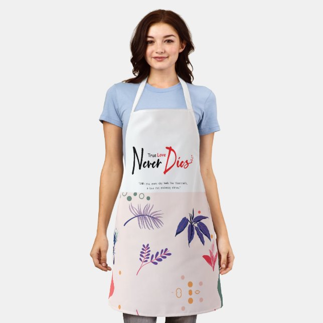 Delantal El amor verdadero nunca muere (Gastado)