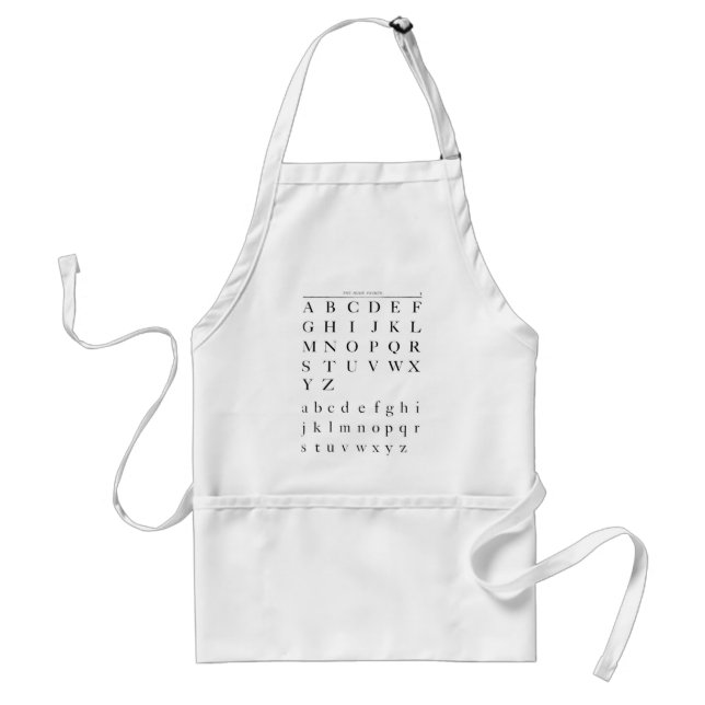 Delantal El Apron Alphabet (Frente)
