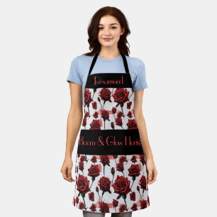 Delantal El Apron de la florista Rosa. Editable