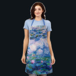 Delantal El Apron de los Lilies de Agua de Monet<br><div class="desc">Los Water Lilies de Monet. 
Visita mi tienda para un diseño más interesante y más elección de color => zazzle.com/iwheels*</div>