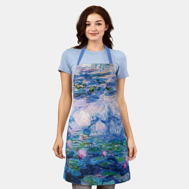 Delantal El Apron de los Lilies de Agua de Monet (Gastado)