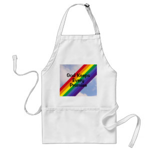 Delantal El arcoiris brillante en la onda Inspiradora del c