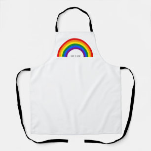 Delantal El arcoiris del orgullo gay. El amor es amor.