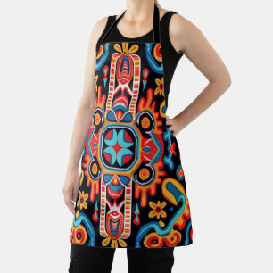 Delantal El arte huichol de México