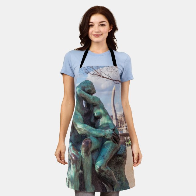 Delantal El beso de Auguste Rodin en las Tullerías, París (Gastado)