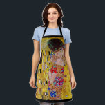 Delantal El beso de Gustav Klimt, vintage Art Nouveau<br><div class="desc">¡La pintura suprema del amor, un hermoso diseño con el que celebrar al El día de San Valentín! El Kiss (detalle) (1907-1908) de Gustav Klimt es un simbolismo de la época victoriana vintage del arte, el amor al arte y la pintura romántica de una pareja romántica en varios tonos de...</div>