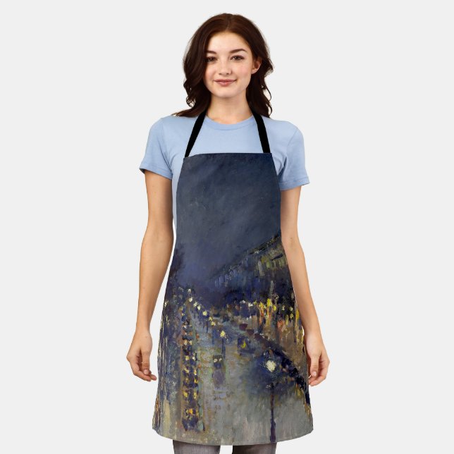 Delantal El Boulevard Montmartre de noche Pissarro (Gastado)