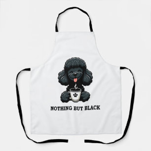 Delantal El café de cangrejo negro sólo negro