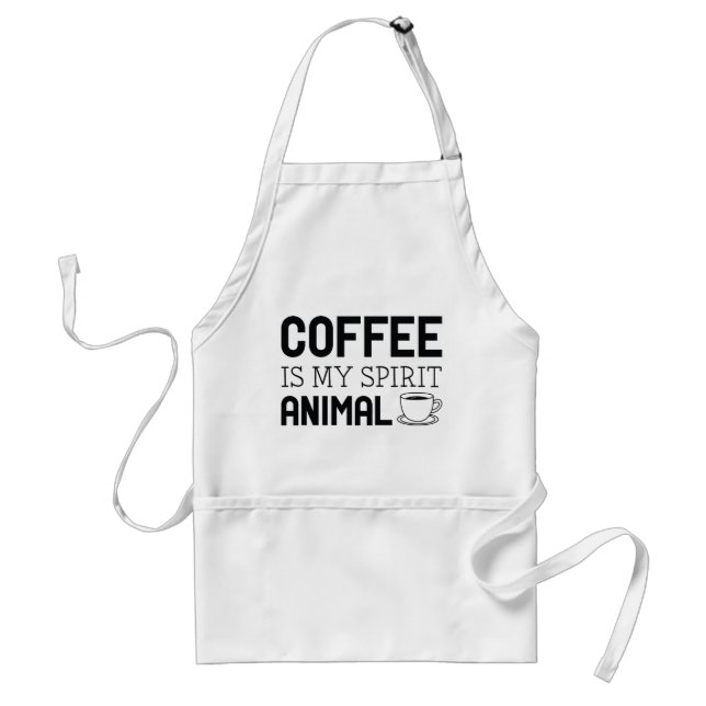 Delantal El café es mi animal espiritual (Frente)