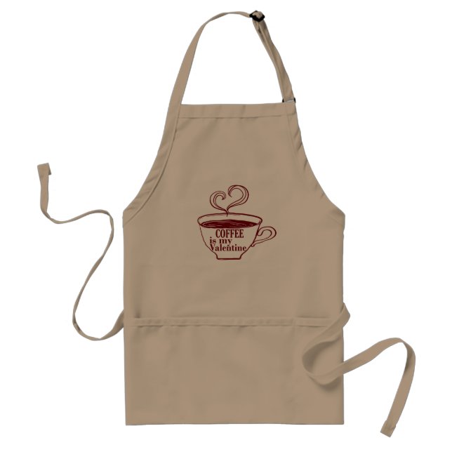 Delantal El café es mi gracioso de San Valentín (Frente)