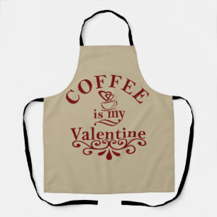 Delantal El café es mi San Valentín