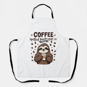 Delantal El café espelado hacia atrás es eeffoC Caffeine Sl
