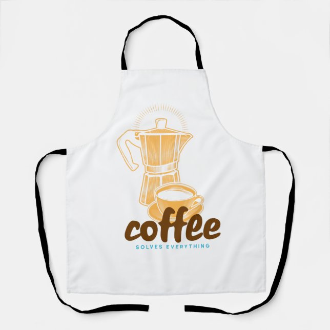 Delantal El café resuelve todo (Anverso)