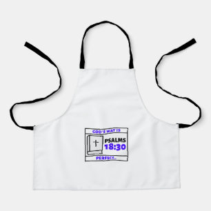 Delantal El camino de Dios es perfecto. palmas 18:30