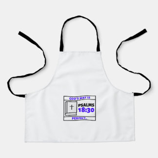 Delantal El camino de Dios es perfecto. palmas 18:30