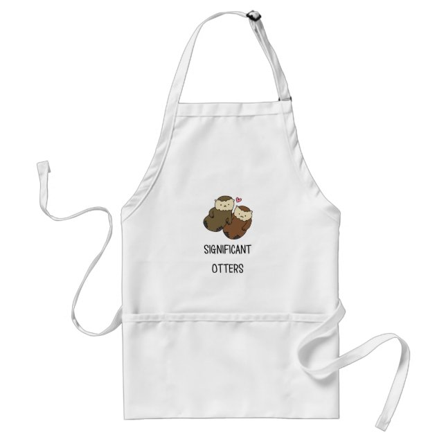 Delantal El camisetas del par SIGNIFICATIVO de las NUTRIAS, (Frente)