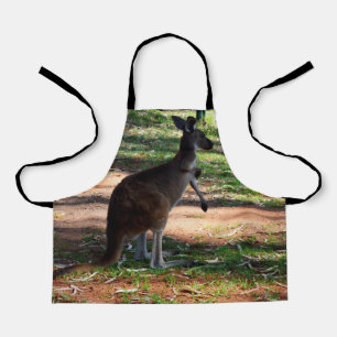 Delantal El canguro salvaje australiano, los niños imprimen