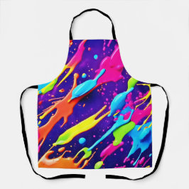 Delantal El caos colorido en la meseta abstracta