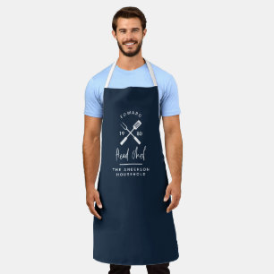 Delantal El chef de papá, bbq grill Navidades de cumpleañ