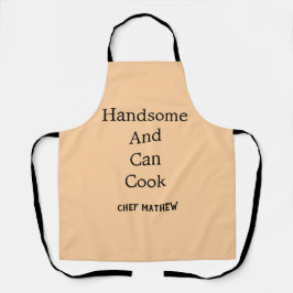 Delantal El chef es guapo y puede cocinar una cocina sencil