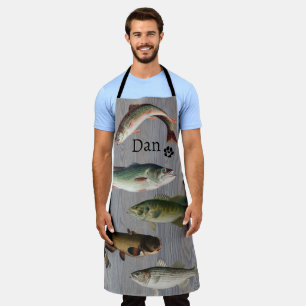 Delantal El chef y marido del pescador con nombre
