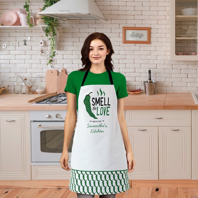 Delantal El Chile verde huele el Apron del Amor (Subido por el creador)