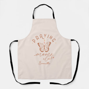 Delantal El club de las mamás rezando: el diseño de la viej