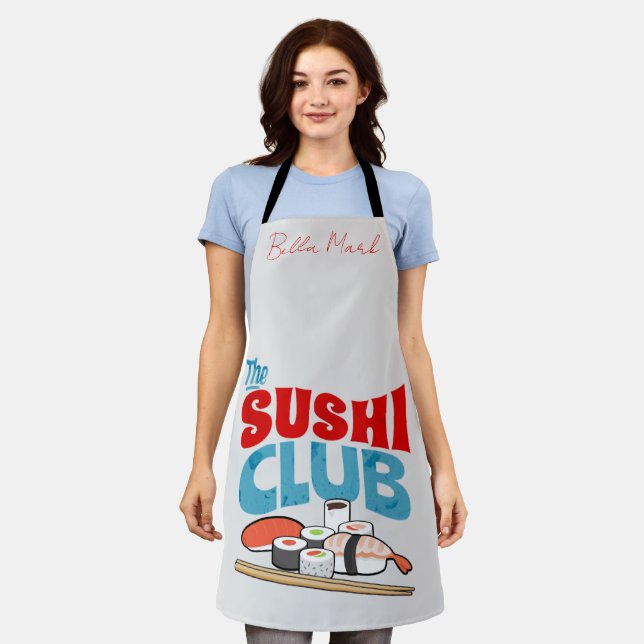 Delantal el club de sushi, el sushi (Gastado)