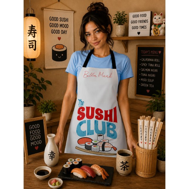 Delantal el club de sushi, sushi (Subido por el creador)