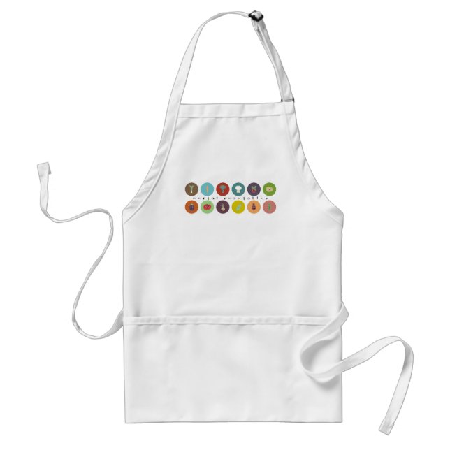 Delantal el cocinar con las verduras mentales (Frente)