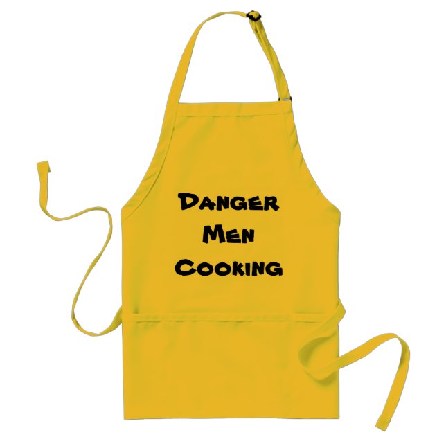 Delantal el cocinar de los hombres del peligro (Frente)
