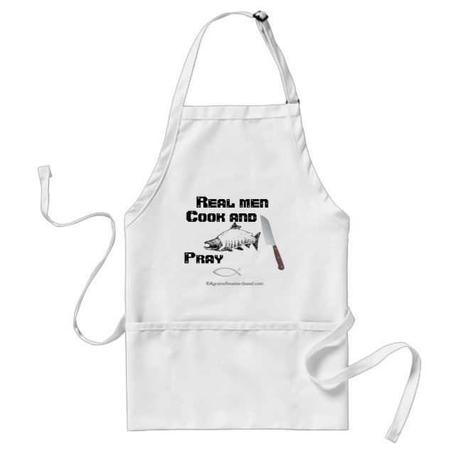 Delantal El cocinero real de los hombres y ruega al (Frente)