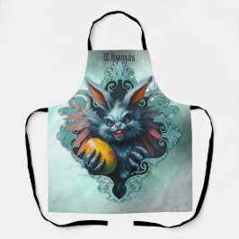 Delantal El conejo espeluznante de Pascua