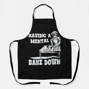 Delantal El Desmoronamiento De Bake Mental Baker Funny Ba