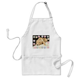 Delantal El día de San Valentín Golden Retriever